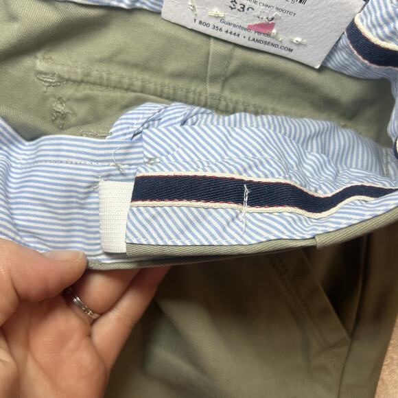 Lands End Heritage Chino Bootcut Pants Dusty Olive Women’s 10x31 NWT - Picture 8 of 10
